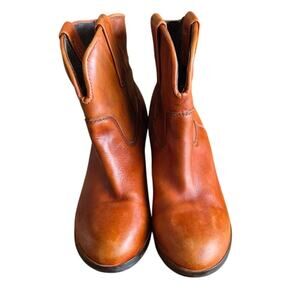 Circle G Corral Women's Cognac Genuine Leather Ankle Bootie Size 7.5